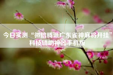 今日实测“微信腾讯广东雀神麻将开挂	”科技辅助神器手机版