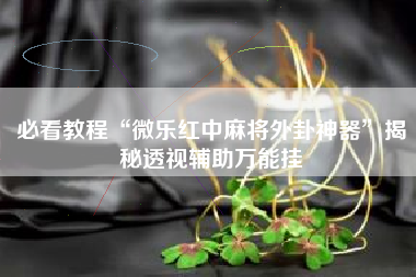 必看教程“微乐红中麻将外卦神器	”揭秘透视辅助万能挂