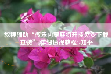 教程辅助“微乐内蒙麻将开挂免费下载安装”(详细透视教程)-知乎