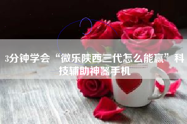 3分钟学会“微乐陕西三代怎么能赢”科技辅助神器手机