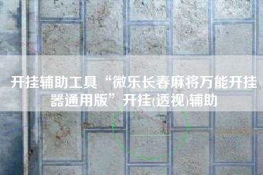 开挂辅助工具“微乐长春麻将万能开挂器通用版”开挂(透视)辅助