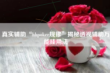 真实辅助“hhpoker规律”揭秘透视辅助万能挂用法