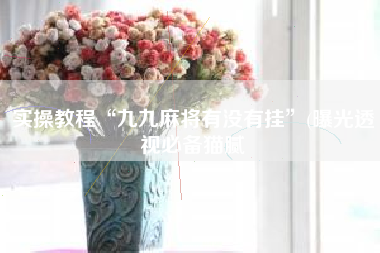 实操教程“九九麻将有没有挂”(曝光透视必备猫腻