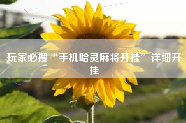 玩家必搜“手机哈灵麻将开挂”详细开挂