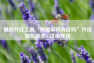 辅助开挂工具“熊猫麻将有挂吗”开挂辅助脚本+详细开挂