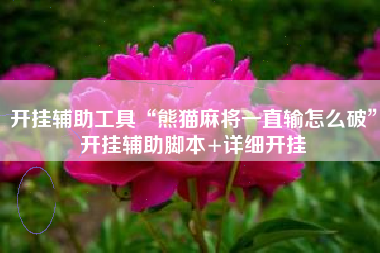 开挂辅助工具“熊猫麻将一直输怎么破”开挂辅助脚本+详细开挂