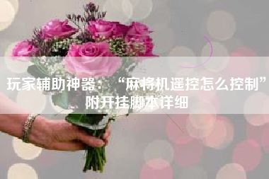 玩家辅助神器：“麻将机遥控怎么控制”附开挂脚本详细