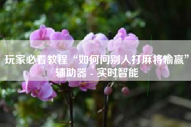 玩家必看教程“如何问别人打麻将输赢”辅助器 - 实时智能