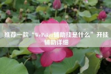 推荐一款“WePoker辅助挂是什么”开挂辅助详细