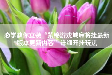 必学教你安装“紫锦游戏城麻将挂最新版本更新内容”详细开挂玩法
