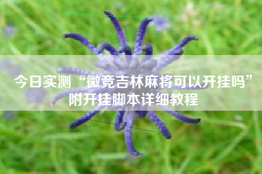 今日实测“微竞吉林麻将可以开挂吗	”附开挂脚本详细教程