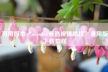 可用版本“wepoker有透视辅助挂	”通用版下载教程