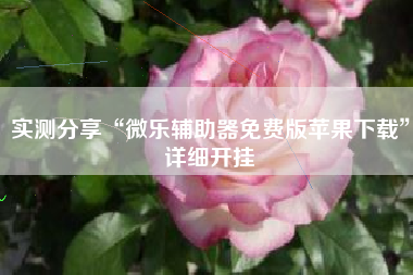 实测分享“微乐辅助器免费版苹果下载	”详细开挂