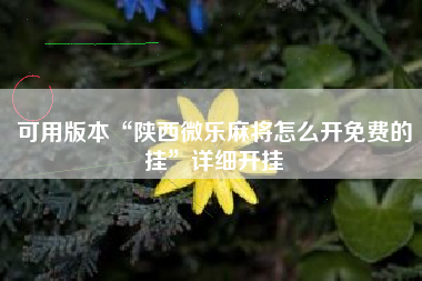 可用版本“陕西微乐麻将怎么开免费的挂”详细开挂