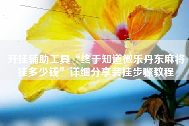 开挂辅助工具“终于知道微乐丹东麻将挂多少钱”详细分享装挂步骤教程