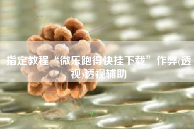 指定教程“微乐跑得快挂下载”作弊(透视)透视辅助