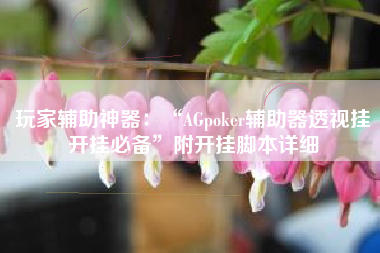 玩家辅助神器：“AGpoker辅助器透视挂开挂必备”附开挂脚本详细