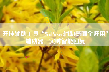 开挂辅助工具“WePoker辅助器哪个好用”辅助器 - 实时智能回复