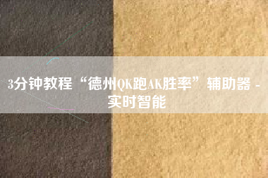 3分钟教程“德州QK跑AK胜率”辅助器 - 实时智能