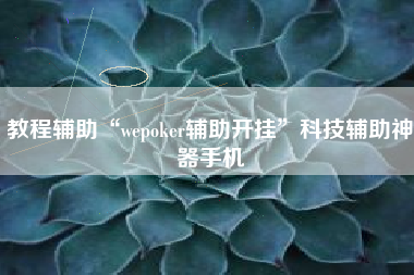 教程辅助“wepoker辅助开挂”科技辅助神器手机