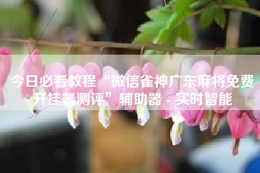 今日必看教程“微信雀神广东麻将免费开挂器测评	”辅助器 - 实时智能