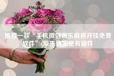 推荐一款“手机微信微乐麻将开挂免费软件”(原来确实是有插件