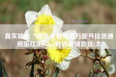 真实辅助“微乐长春麻将万能开挂器通用版红龙poker有透视辅助挂(太 真实辅助“微乐长春麻将万能开挂器通用版红龙poker有透视辅助挂(太