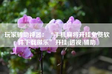 玩家辅助神器：“手机麻将开挂免费软件下载微乐	”开挂(透视)辅助