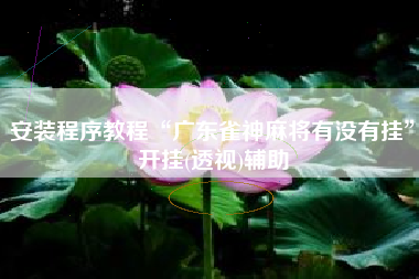 安装程序教程“广东雀神麻将有没有挂”开挂(透视)辅助