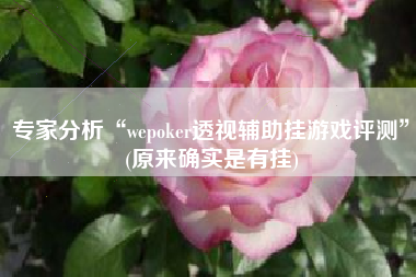 专家分析“wepoker透视辅助挂游戏评测	”(原来确实是有挂)