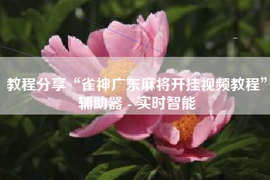 教程分享“雀神广东麻将开挂视频教程”辅助器 - 实时智能