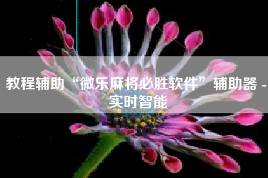 教程辅助“微乐麻将必胜软件”辅助器 - 实时智能