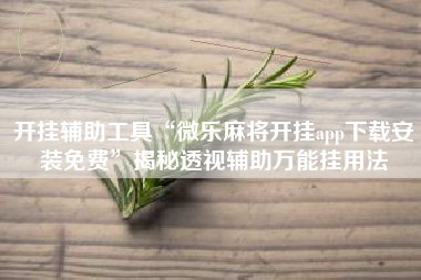 开挂辅助工具“微乐麻将开挂app下载安装免费”揭秘透视辅助万能挂用法
