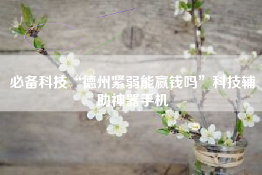 必备科技“德州紧弱能赢钱吗	”科技辅助神器手机