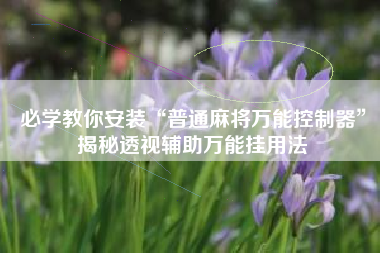 必学教你安装“普通麻将万能控制器”揭秘透视辅助万能挂用法