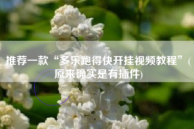 推荐一款“多乐跑得快开挂视频教程	”(原来确实是有插件)