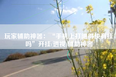 玩家辅助神器：“手机上打跑得快有挂吗”开挂(透视)辅助神器