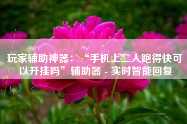 玩家辅助神器：“手机上二人跑得快可以开挂吗”辅助器 - 实时智能回复