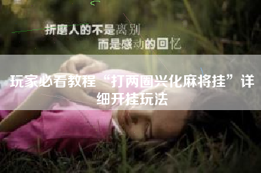 玩家必看教程“打两圈兴化麻将挂	”详细开挂玩法