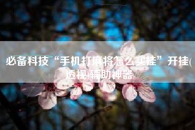 必备科技“手机打麻将怎么买挂”开挂(透视)辅助神器