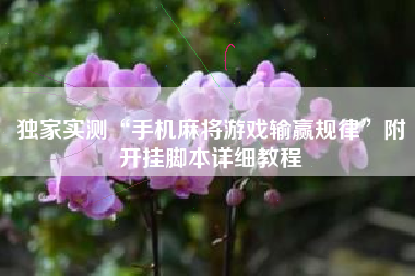独家实测“手机麻将游戏输赢规律”附开挂脚本详细教程 独家实测“手机麻将游戏输赢规律”附开挂脚本详细教程