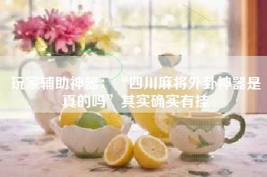 玩家辅助神器：“四川麻将外卦神器是真的吗”其实确实有挂