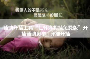 辅助开挂工具“仁怀麻将挂免费版”开挂辅助脚本+详细开挂