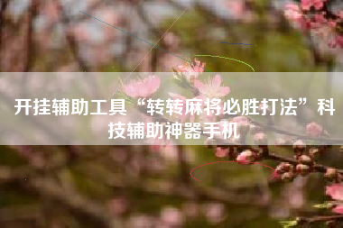 开挂辅助工具“转转麻将必胜打法”科技辅助神器手机