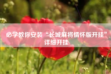 必学教你安装“长城麻将情怀版开挂”详细开挂